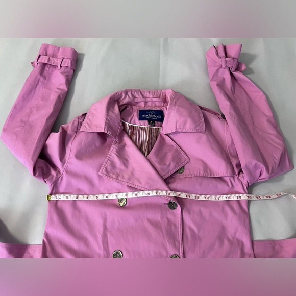 Mackintosh New England Belted Trench Coat Size 8 Hot‎ Pink - Picture 4 of 11